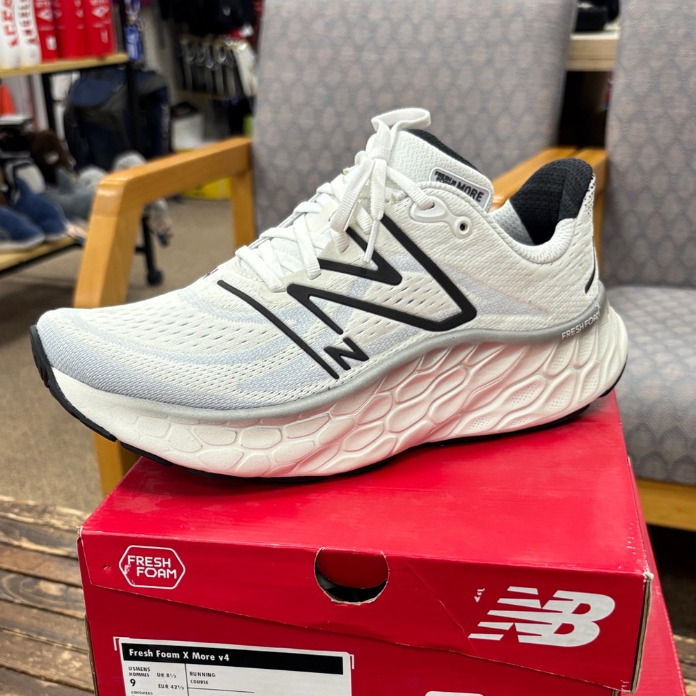 New Balance White and Black Running Shoes